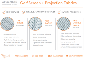 Golf Screen + Projection Fabrics Brochure